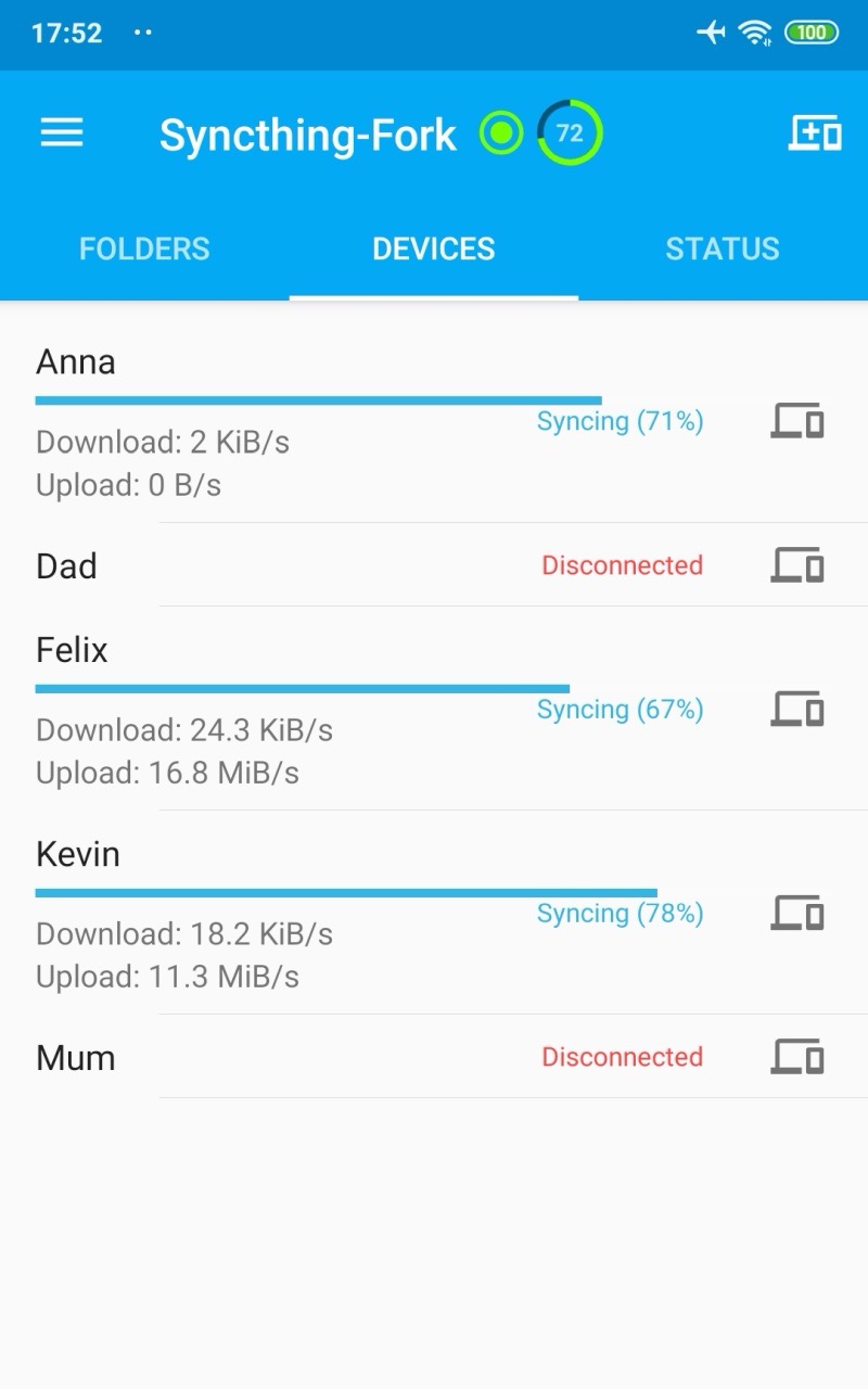 Syncthing Fork screenshot 1
